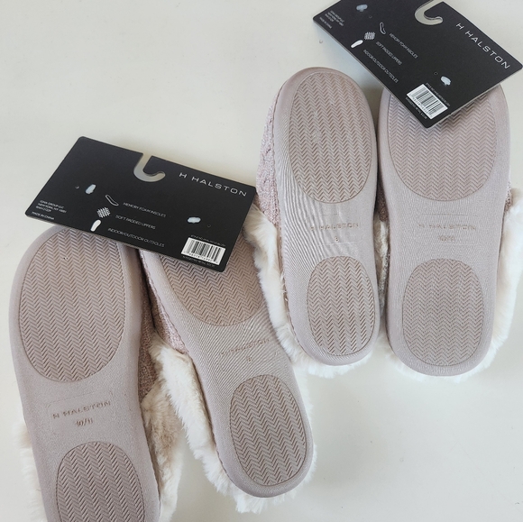 NEW!  Halston  memory foam slippers Size: 8 & 10 - Picture 9 of 14